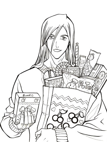 Ukitake Taichou  Who Wants Some Candy  Coloring Page